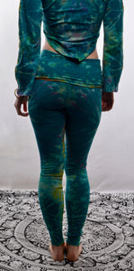 Shop now online at Emma's Emporium! Cotton lycra tie dye leggings, colourful comfy festival leggings!