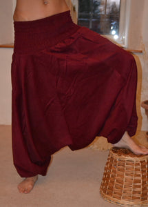 Emma's Emporium Corduroy winter Harem Alibaba Boho Hippie Trousers. genie harem trousers, boho hippie festival fashion