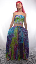 Load image into Gallery viewer, Buy online now from Emma&#39;s Emporium! Emma&#39;s Emporium Tie Dye full length gypsy maxi skirt, in vibrant tie dye rayon, with pockets. Super fun hippy tie dye beach festival skirt, Emma&#39;s Emporium hippy and alternative women&#39;s clothing.
