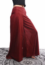 Load image into Gallery viewer, Buy now online from Emma&#39;s Emporium! Extra wide leg palazzo flare loose fit trousers made from soft organic cotton.
