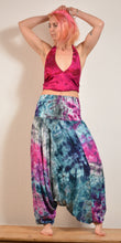 Load image into Gallery viewer, Buy online now from Emma&#39;s Emporium, tie dye harem trousers, super bright colourful festival fashion!
