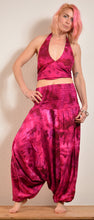 Load image into Gallery viewer, Buy online now from Emma&#39;s Emporium, tie dye harem trousers, super bright colourful festival fashion!
