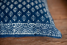 Load image into Gallery viewer, Cushion Cover - Hand block printed Indigo
