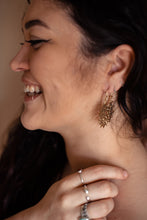 Load image into Gallery viewer, Emma&#39;s Emporium Brass tribal earrings
