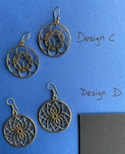 Load image into Gallery viewer, Earrings - Brass Geometric Hook Earrings
