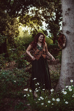 Load image into Gallery viewer, Emma&#39;s Emporium full length cotton maxi skirt, gypsy boho style - with pockets! hippie festival vibe, women&#39;s slow fashion available to buy online.
