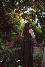 Load image into Gallery viewer, Emma&#39;s Emporium full length cotton maxi skirt, gypsy boho style - with pockets! hippie festival vibe, women&#39;s slow fashion available to buy online.
