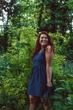 Load image into Gallery viewer, Buy now online from Emma&#39;s Emporium. Organic cotton summer sun dress with side pockets. Emma&#39;s Emporium women&#39;s festival clothing
