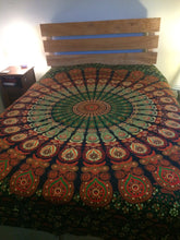Load image into Gallery viewer, Bedspread - Peacock Mandala Print
