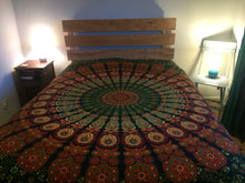 Load image into Gallery viewer, Bedspread - Peacock Mandala Print
