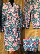Load image into Gallery viewer, Floral cotton summer genie trousers. Indian bock print boho hippy pants.
