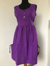 Load image into Gallery viewer, Buy now online from Emma&#39;s Emporium. Organic cotton summer sun dress with side pockets. Emma&#39;s Emporium women&#39;s festival clothing
