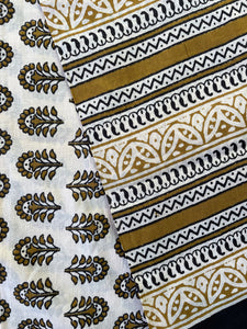 Close Up. Block Printed Natural Cotton Scarf, Scarves, Sarong. Perfect for beach or lightweight scarf. Emma's Emporiumalternative women's fashion, Hippy Festival Fashion, Homewares and accessories. Fair trade and Ethically sourced from India and around the world. Emma's Emporium.