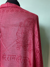 Load image into Gallery viewer, Emma&#39;s Emporium Indian Lightweight Summer Sarong Scarves, large loose shawls for sunny spring days, perfect beach coverup, colourful and printed with OM symbols. Emma&#39;s Emporium alternative Festival and Hippy Women&#39;s Clothing, accessories and Boho homewares and Gifts. Rayon Hippie Scarf, Shawl, Sarong.

