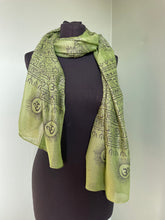 Load image into Gallery viewer, Emma&#39;s Emporium Indian Lightweight Summer Sarong Scarves, large loose shawls for sunny spring days, perfect beach coverup, colourful and printed with OM symbols. Emma&#39;s Emporium alternative Festival and Hippy Women&#39;s Clothing, accessories and Boho homewares and Gifts. Rayon Hippie Scarf, Shawl, Sarong.

