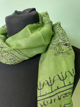 Load image into Gallery viewer, Emma&#39;s Emporium Indian Lightweight Summer Sarong Scarves, large loose shawls for sunny spring days, perfect beach coverup, colourful and printed with OM symbols. Emma&#39;s Emporium alternative Festival and Hippy Women&#39;s Clothing, accessories and Boho homewares and Gifts. Rayon Hippie Scarf, Shawl, Sarong.
