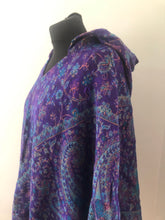Load image into Gallery viewer, Emma&#39;s Emporium Hooded Paisley Fleece Poncho
