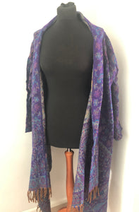 Emma's Emporium Ethical fasion. Women's Hippy Paisley Blanket wrap winter cardigan 