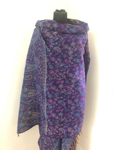 Emma's Emporium Ethical fasion. Women's Hippy Paisley Blanket wrap winter cardigan 