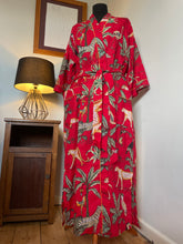 Load image into Gallery viewer, Jungle Leopard print Cotton Kimono Dressing Gown

