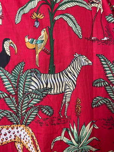 Jungle Leopard print Cotton Kimono Dressing Gown