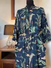 Load image into Gallery viewer, Jungle Leopard print Cotton Kimono Dressing Gown
