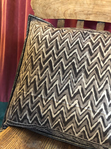 Cushion Cover - Hand block printed Zig Zag