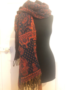 Available to buy now from Emma's Emporium ethical alternative festival fashion, Paisley fleece blanket