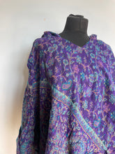 Load image into Gallery viewer, Emma&#39;s Emporium Hooded Paisley Fleece Poncho
