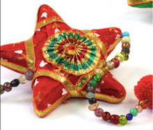 Load image into Gallery viewer, Emma&#39;s Emporium decorative hanging star decoration, handmade in India
