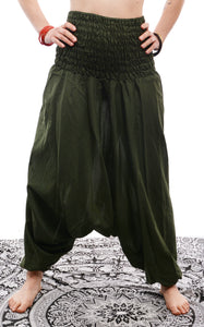Buy now online from Emma's Emporium clothing and gifts. Organic cotton harem trousers, our fabulous hippy festival yoga harem genie Alibaba Aladdin pants now available in Organic Cotton!