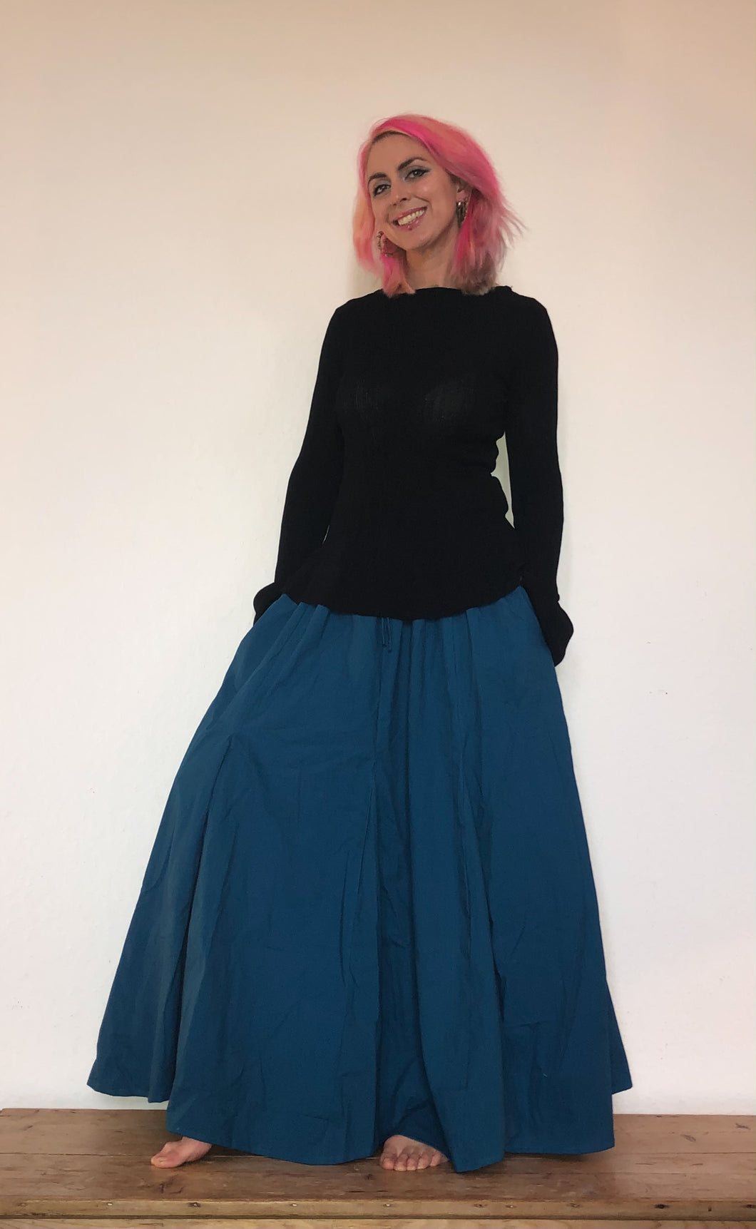 Full length cotton gypsy skirt, available to buy now from Emma's Emporium