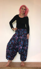 Load image into Gallery viewer, Emma&#39;s Emporium Harem trousers, loose fit printed cotton harem trousers.
