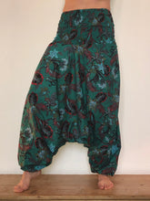 Load image into Gallery viewer, Emma&#39;s Emporium Harem trousers, loose fit printed cotton harem trousers.
