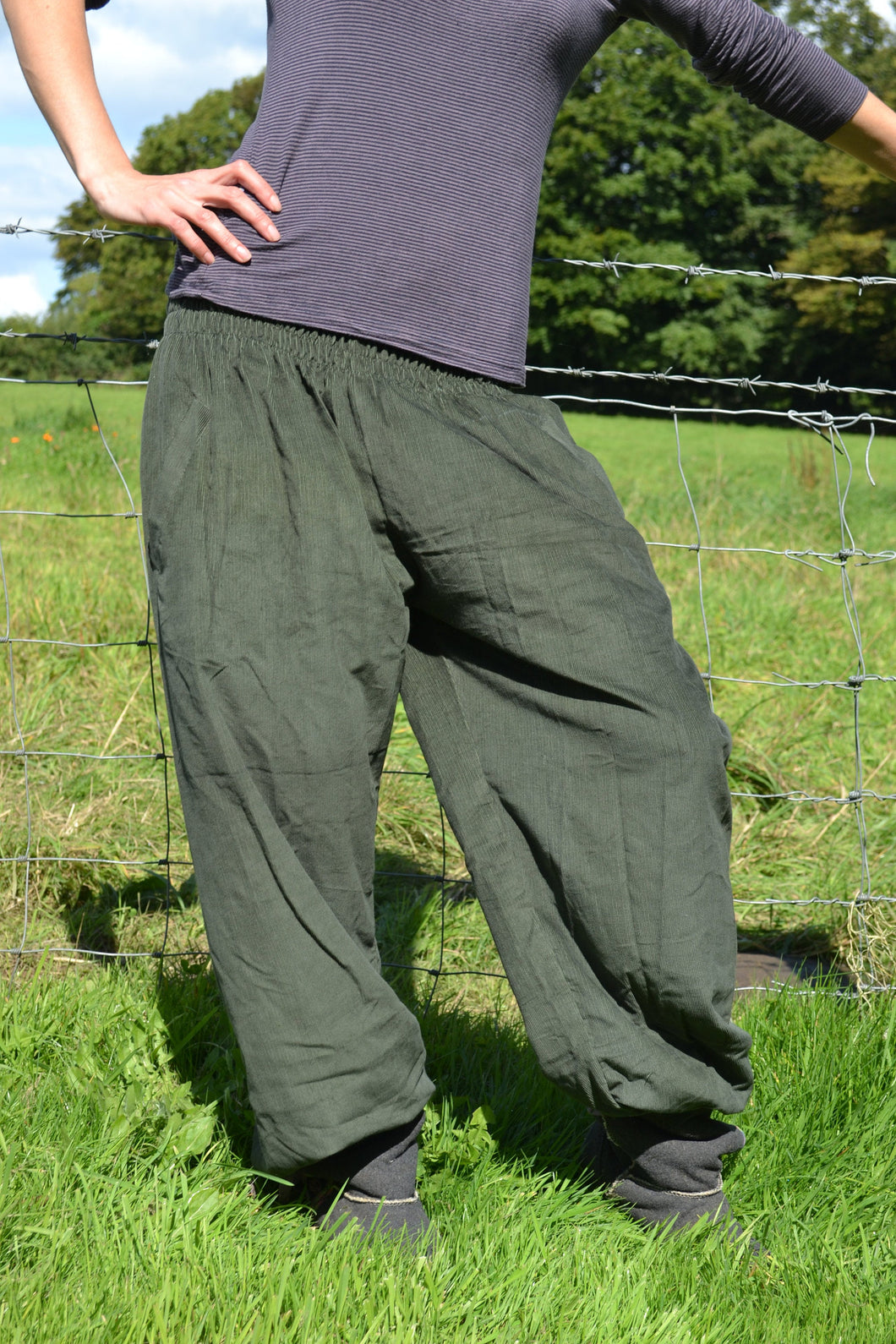 Emma's Emporium Corduroy winter genie harem trousers, boho hippie festival fashion