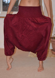 Emma's Emporium Corduroy winter Harem Alibaba Boho Hippie Trousers. genie harem trousers, boho hippie festival fashion
