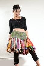 Load image into Gallery viewer, Emma&#39;s Emporium multi coloured recycled sari hanky tutu skirt
