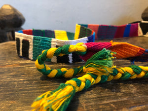 Hand Woven Cotton Belt, strap, or hat band, from Guatemala