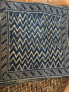 Cushion Cover - Hand block printed Zig Zag