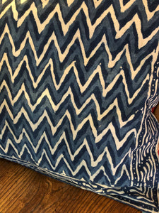 Cushion Cover - Hand block printed Zig Zag