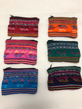 Load image into Gallery viewer, Available to buy online from Emma&#39;s Emporium, colourful mini Guatemalan handmade zip purses
