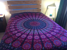 Load image into Gallery viewer, Bedspread - Peacock Mandala Print
