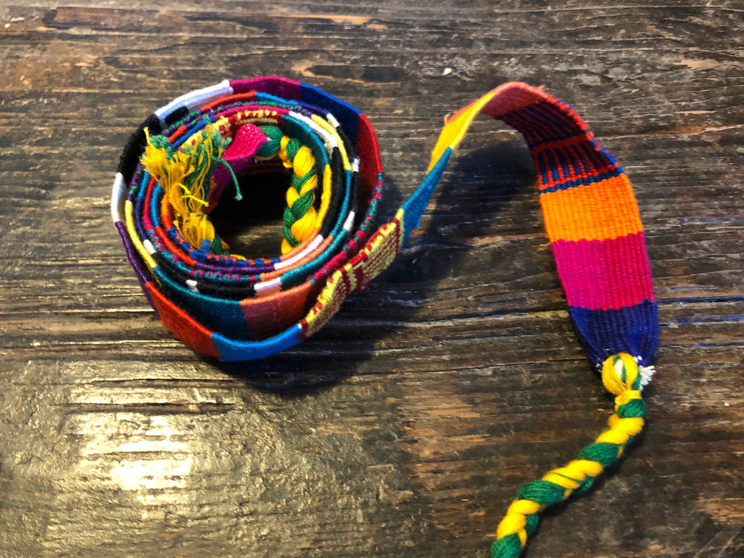 Hand Woven Cotton Belt, strap, or hat band, from Guatemala