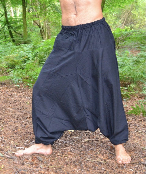 Organic Cotton Drawstring Trousers - Unisex/Mens