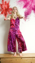 Load image into Gallery viewer, Emma&#39;s Emporium Tie dye Jumpsuit, hippie boho style ethical festival fashion.
