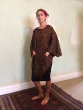 Load image into Gallery viewer, Emma&#39;s Emporium Ethical global fashion for lovers of boho styles. Vegan fleece paisley winter poncho.
