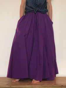 Full length cotton gypsy skirt, available to buy now from Emma's Emporium