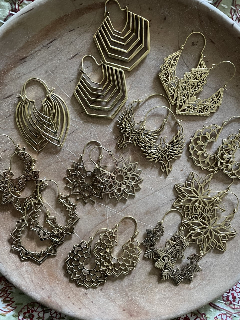 Brass tribal hotsell earrings