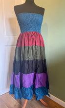 Load image into Gallery viewer, Buy now online from Emma&#39;s Emporium, organic cotton multi colour maxi skirt or bandeau dress. Emma&#39;s Emporium ethically sourced women&#39;s clothing, gifts and accessories.
