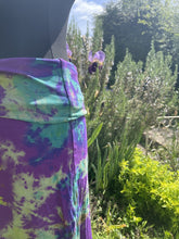 Load image into Gallery viewer, Buy now online from Emma&#39;s Emporium! Tie dye cotton lycra maxi skirt, complete your summer festival hippy look with Emma&#39;s Emporium&#39;s colourful alternative hippy clothing.
